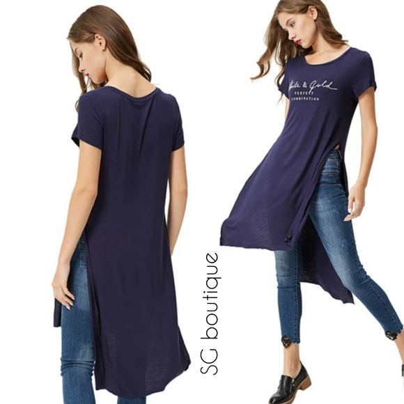 🆕⭐Glo-story navy nautical tunic tee top - Picture 1 of 4